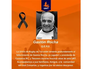 La URT lamenta el fallecimiento de Gastón Rocha