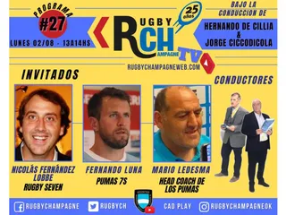 Hoy un nuevo programa de Rugby Champagne TV