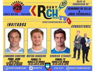 Hoy un nuevo programa de Rugby Champagne TV
