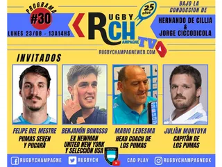 Hoy un nuevo programa de Rugby Champagne TV