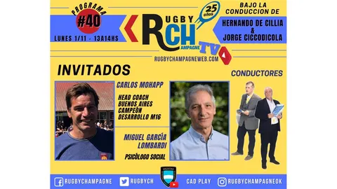 Hoy un nuevo programa de Rugby Champagne TV