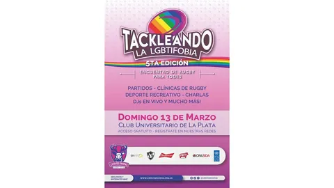 SE REALIZARÁ LA 5TA EDICIÓN DEL  ENCUENTRO "TACKLEANDO LA LGBTIFOBIA"