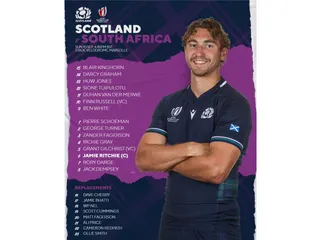ESCOCIA Y SU EQUIPO DEFINIDO PARA ENFRENTAR A SUDÁFRICA