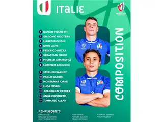 ITALIA CON EL EQUIPO DEFINIDO PARA ENFRENTAR A LOS ALL BLACKS