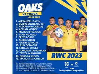 RUMANIA CON SU EQUIPO DEFINIDO PARA JUGAR CON TONGA