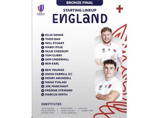 CON 8 CAMBIOS, INGLATERRA DEFINIÓ SU EQUIPO PARA ENFRENTAR A LOS PUMAS POR EL BRONCE