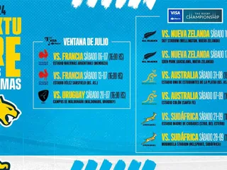 SEDES Y HORARIOS CONFIRMADOS PARA LOS CINCO PARTIDOS DE LOS PUMAS EN ARGENTINA EN 2024