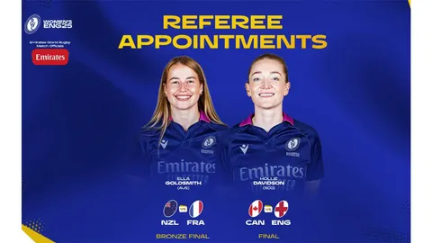 HOLLIE DAVIDSON SERÁ LA REFERÍ DE LA FINAL DE LA RUGBY WORLD CUP FEMENINA 2025