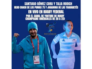 NO TE PIERDAS UN  NUEVO PROGRAMA DE RUGBY CHAMPAGNE FEDERAL DESDE LAS 20HS