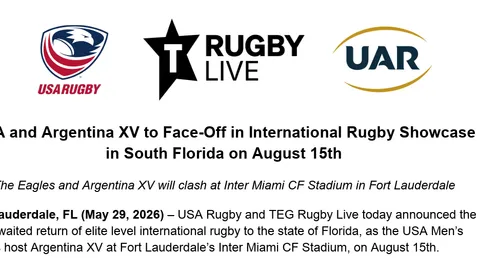 EE. UU. y ARGENTINA XV SE ENFRENTARÁN EN AGOSTO EN UNA EXHIBICIÓN INTERNACIONAL EN EL SUR DE FLORIDA