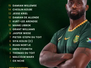 SUDÁFRICA EL CAMPEÓN DEL MUNDO FUE EL PRIMERO EN CONFIRMAR EL EQUIPO PARA RECIBIR A LA ROSA POR EL NATIONS CHAMPIONSHIP