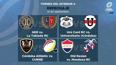 LOS REPECHAJES DEL TDI "A" Y LA FINAL DEL INTERIOR "B"