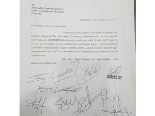 Sigue el conflicto URT/UAR: "Sí no hay plata, no hay torneo"