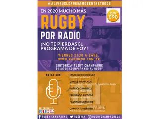 Al virus lo frenamos entre todos, quedate en casa y escuchá Rugby Champagne Radio