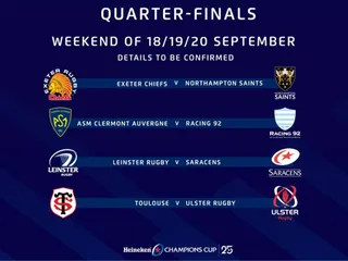 Se anunciaron las fechas de Cuartos de Final de la Champions Cup de Leinster y Ulster