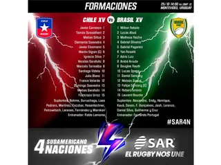Chile XV y Brasil XV con equipos listos