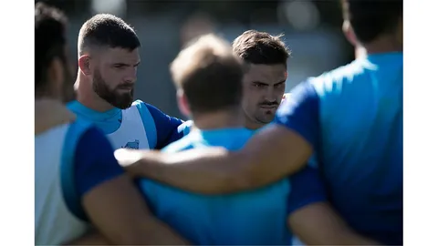 Las imágenes del entrenamiento de Los Pumas