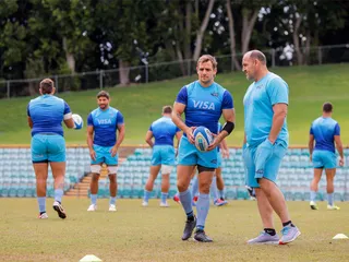 Imágenes del entrenamiento de Los Pumas