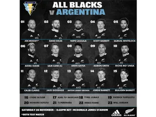 Los All Blacks van con cambios ante Los Pumas
