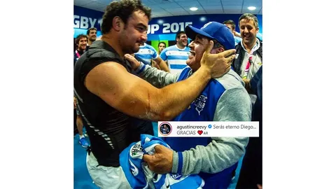 Agustín Creevy recordó a Diego Maradona en Inglaterra