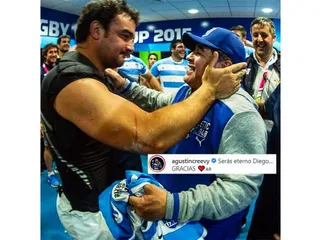 Agustín Creevy recordó a Diego Maradona en Inglaterra
