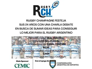 Rugby Champagne celebra sus 24 años con un debate sobre el futuro del rugby argentino